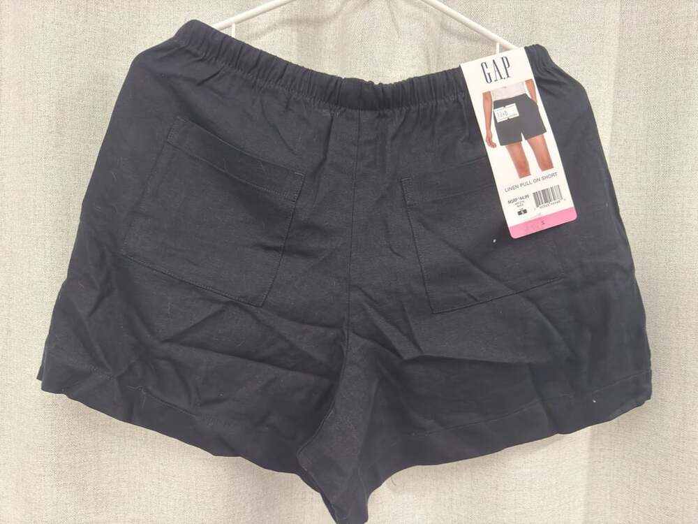 Gap Women's Black Linen Pull On Short Size S
